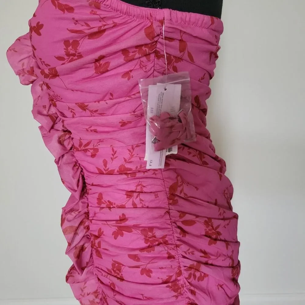 NWT Wild-fable Women's Pink Strapless Dress w/optional Straps Size M